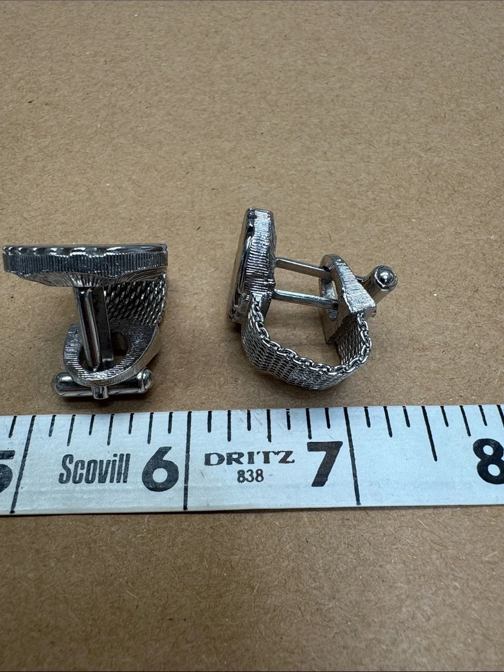 Set of 3 Vintage GoldTone and Silver tone cufflinks